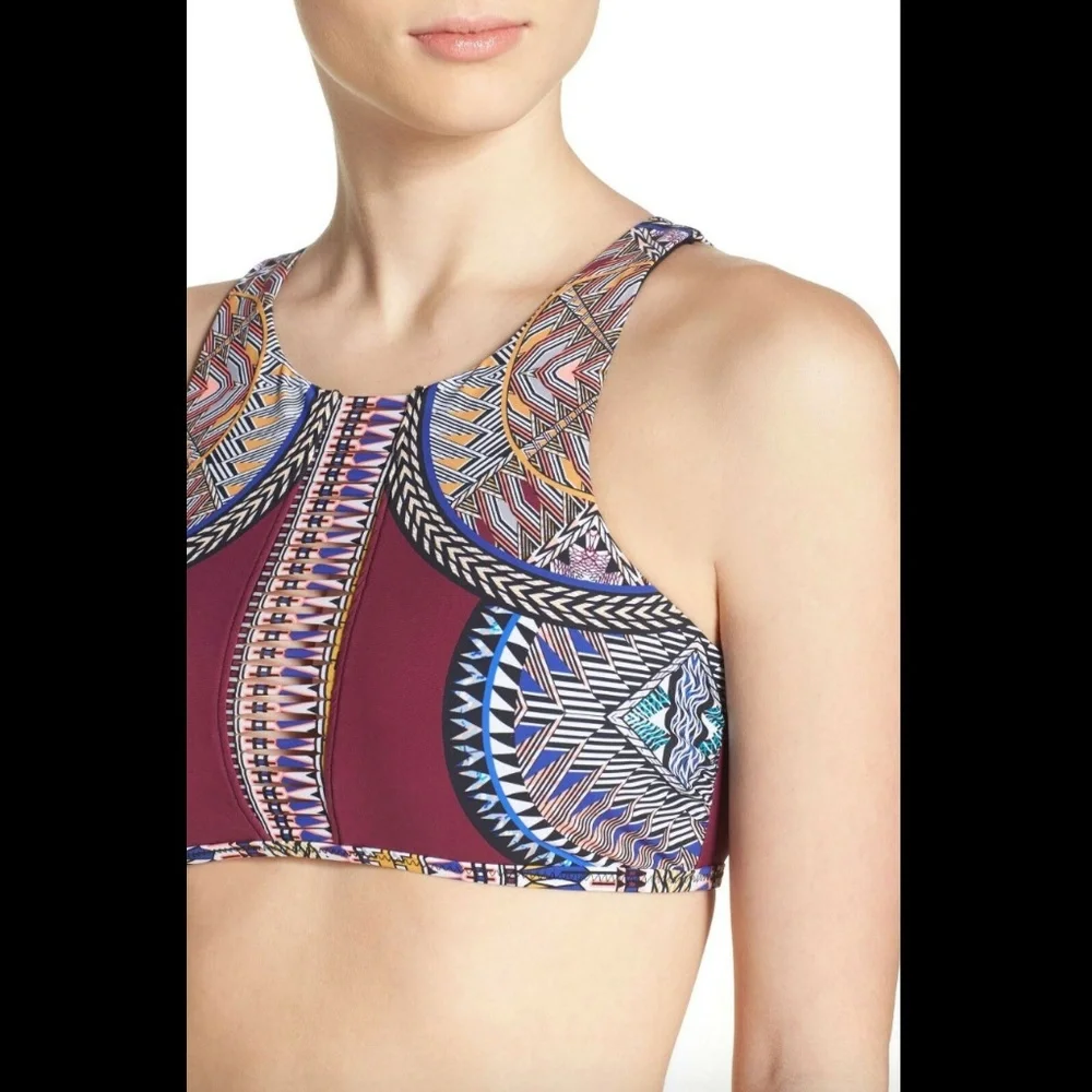 NWT! $101‎ Red Carter High Neck Bikini Top [SZ XS]